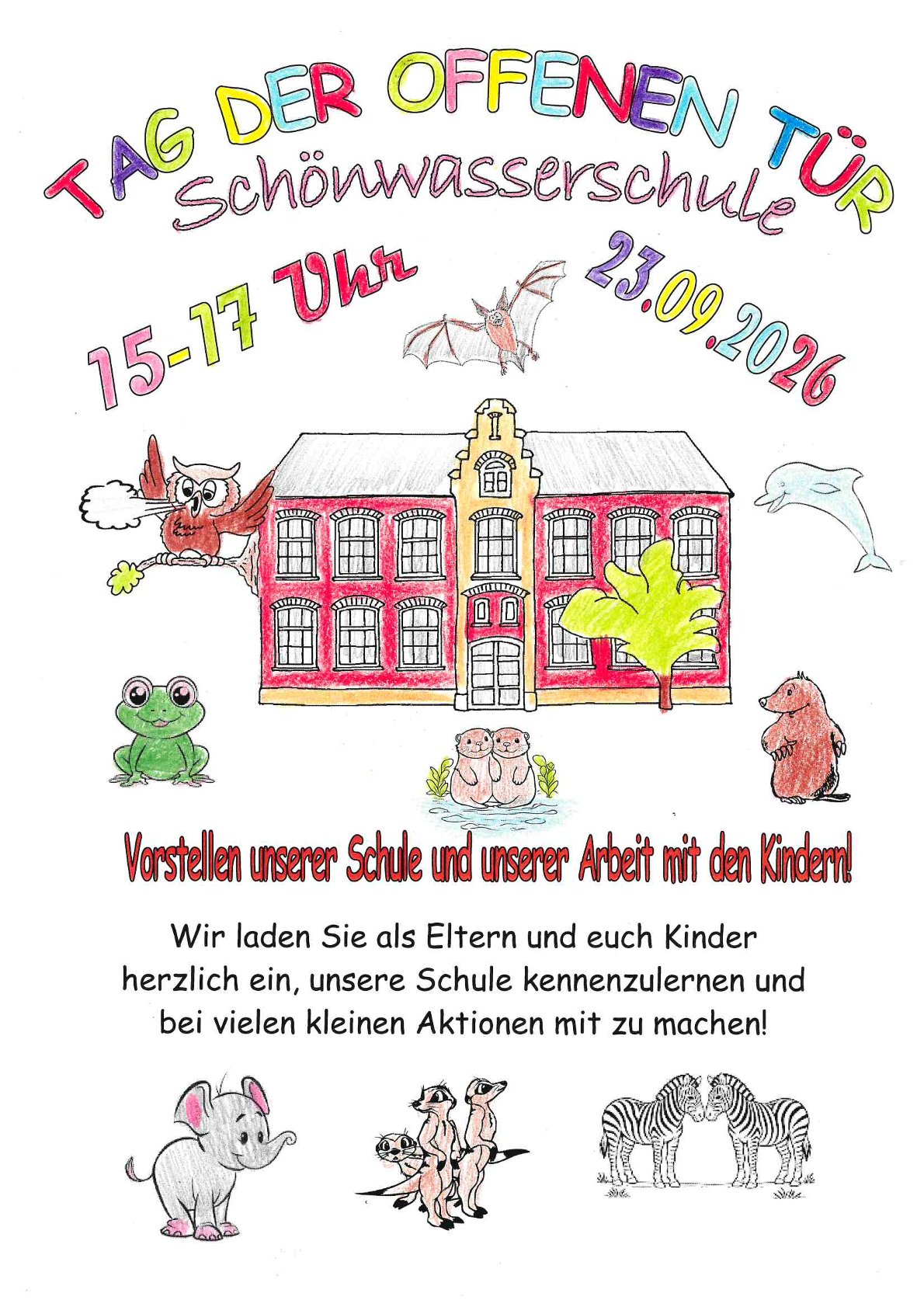 Tag der offenen Tür am 23.09.2026 von 15.00 - 17.00 Uhr